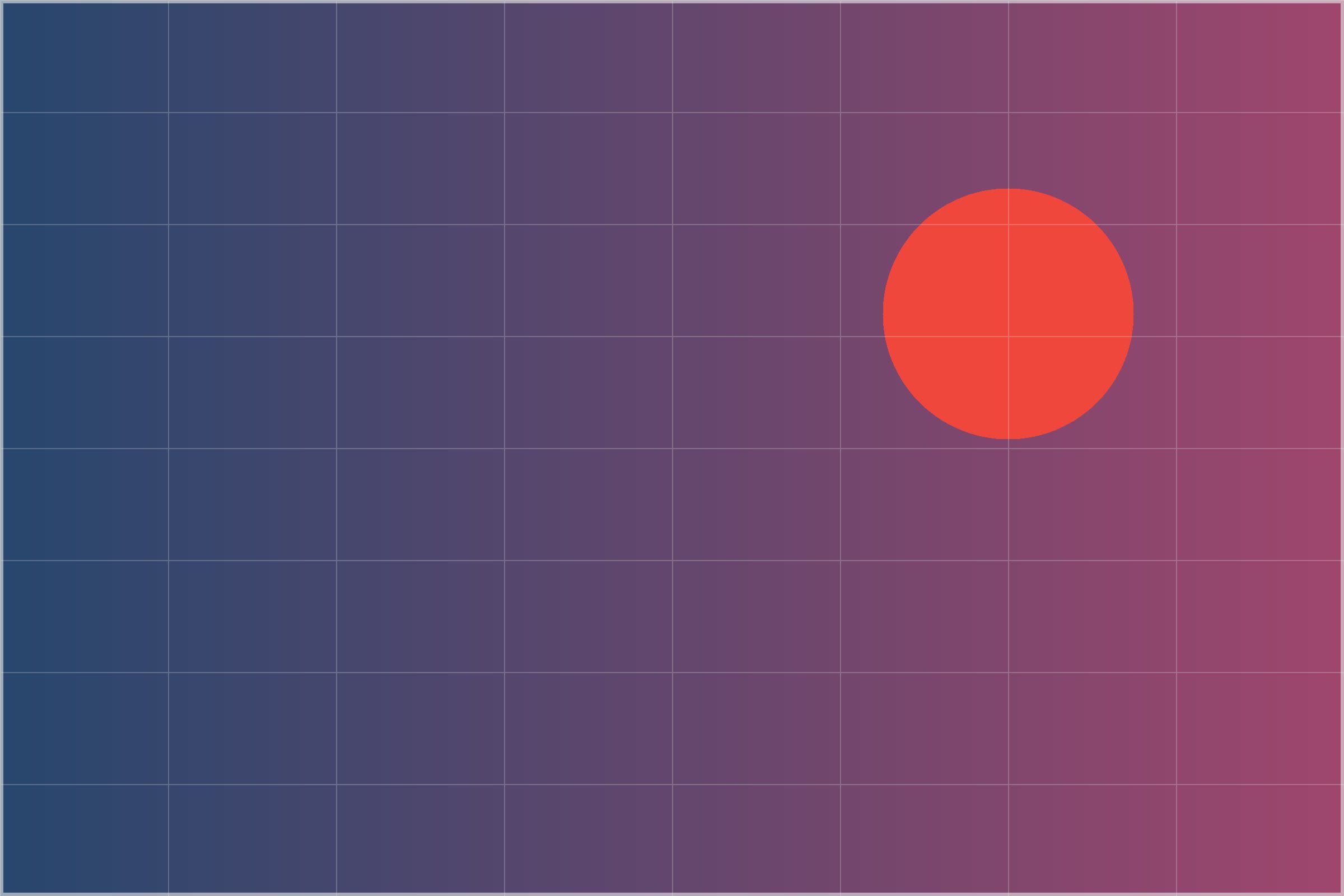 Test image: red circle on a gradient, off-centre